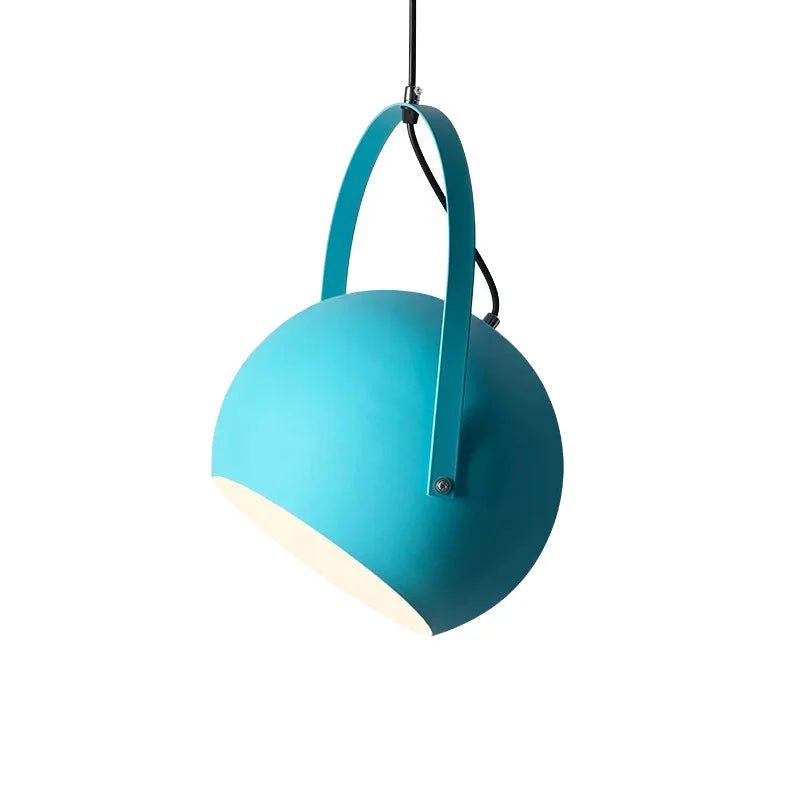 Pendant Light Metal Adjustable 9.8 in Rotating Haze Blue Dining Room Living Room Lighting | Thomler