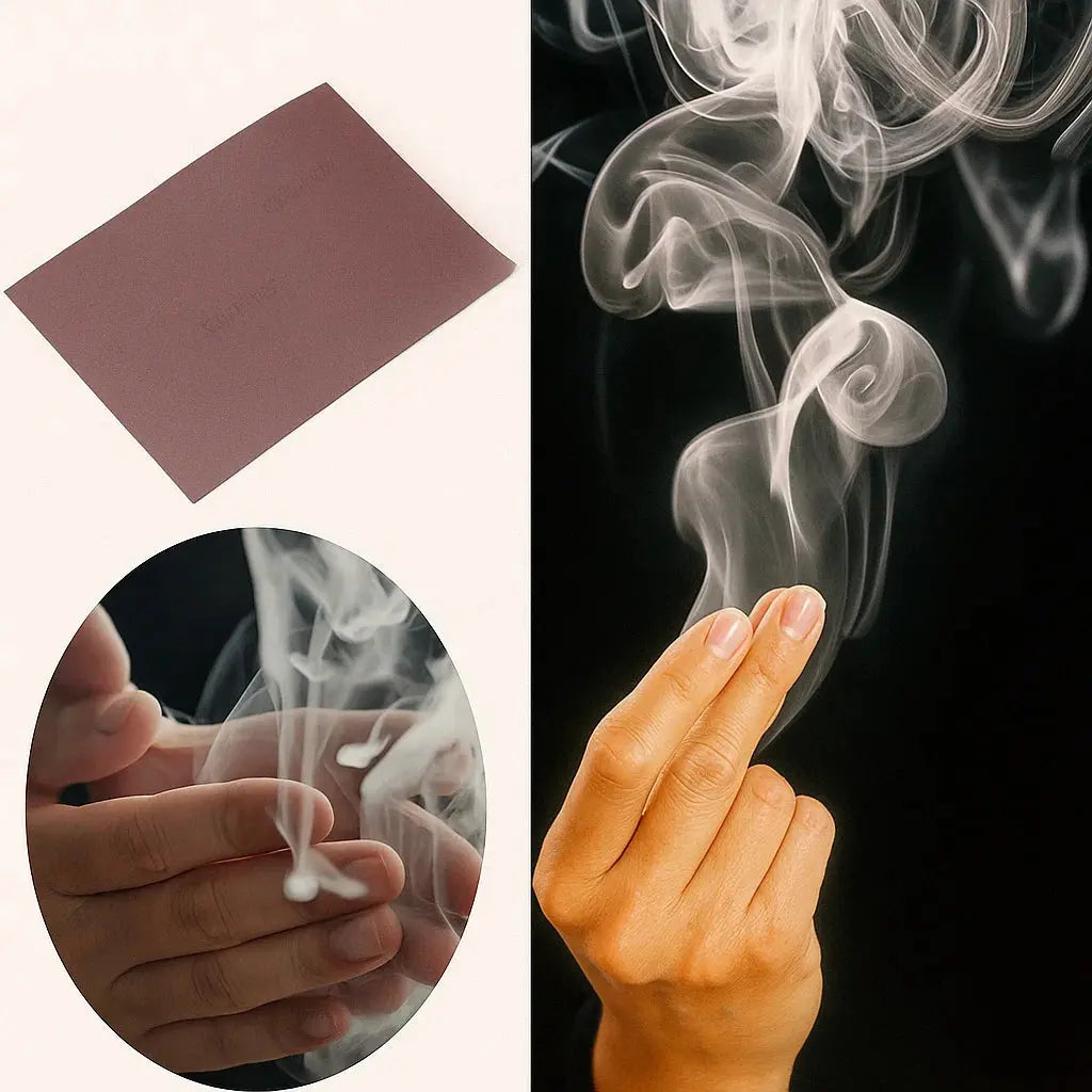 Smoke Effect Paper 8.0 cm x 6.0 cm Magic Tricks Stage Performances Video Content Finger Smoke Illusion Set | Thomler