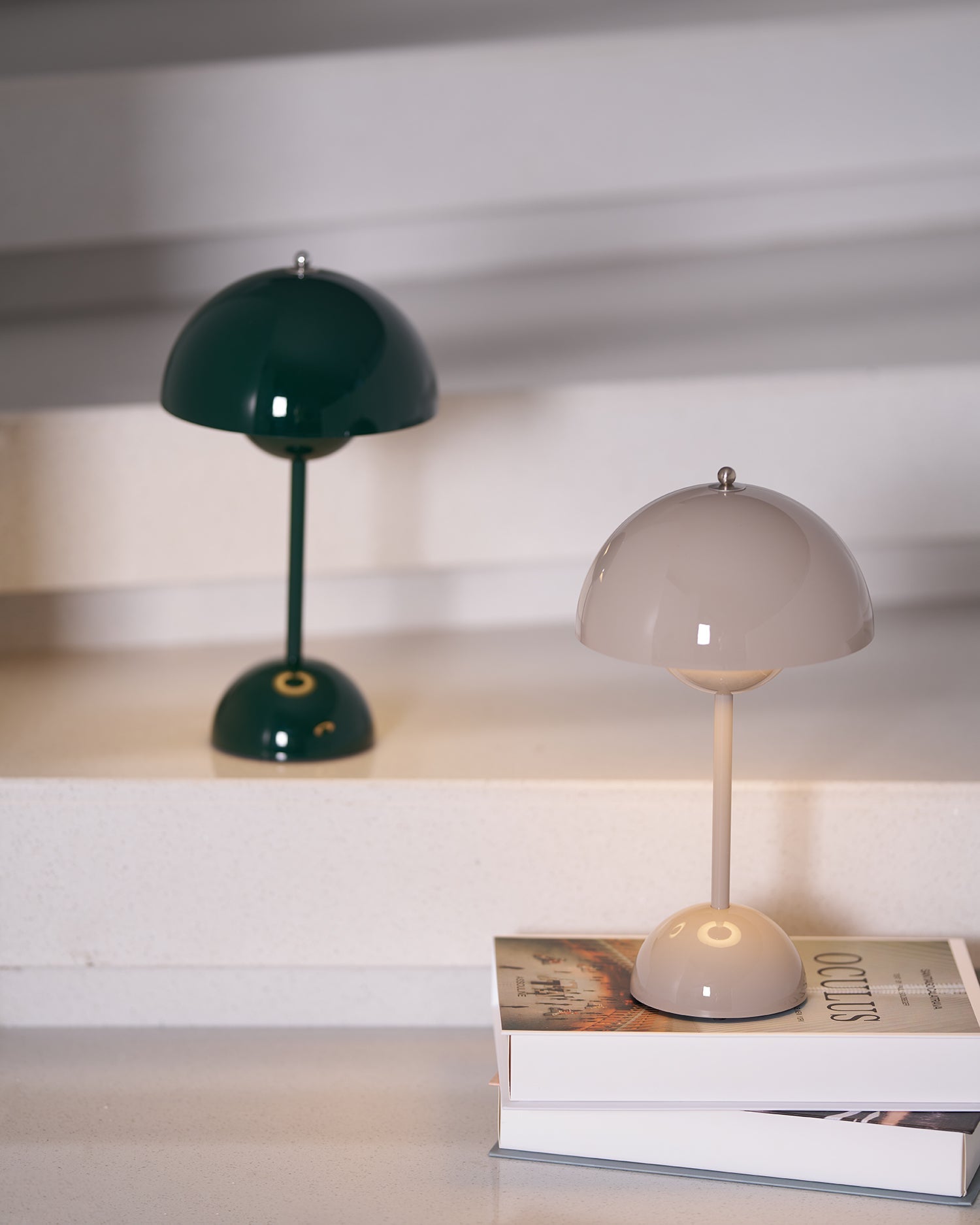 Desk Lamp Metal 6.3 in Rechargeable Tri-Color Small Table Light | Thomler