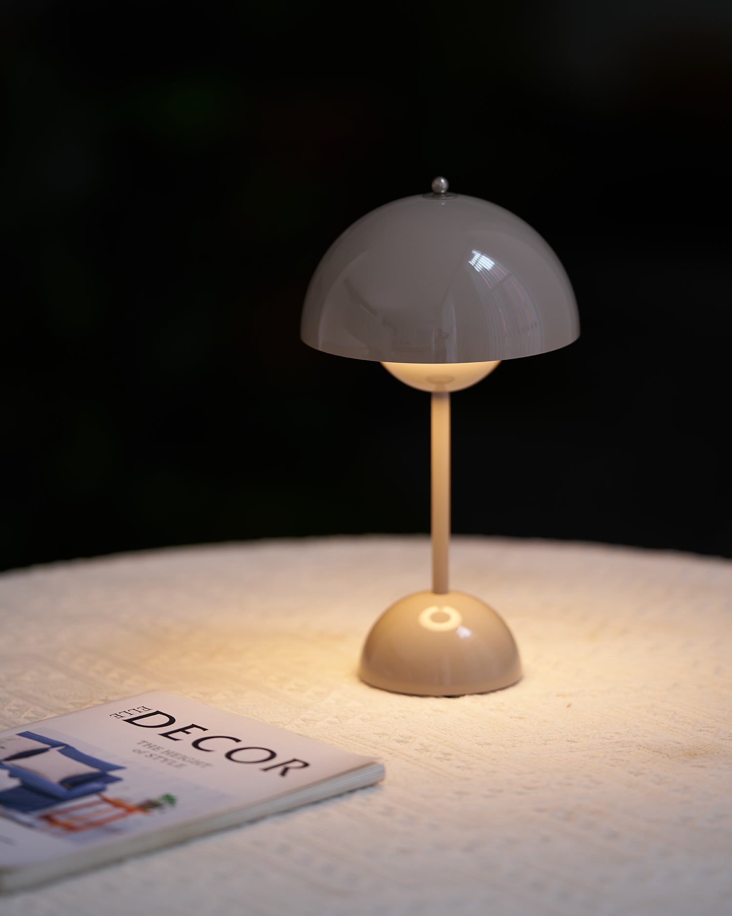 Desk Lamp Metal 6.3 in Rechargeable Tri-Color Small Table Light | Thomler