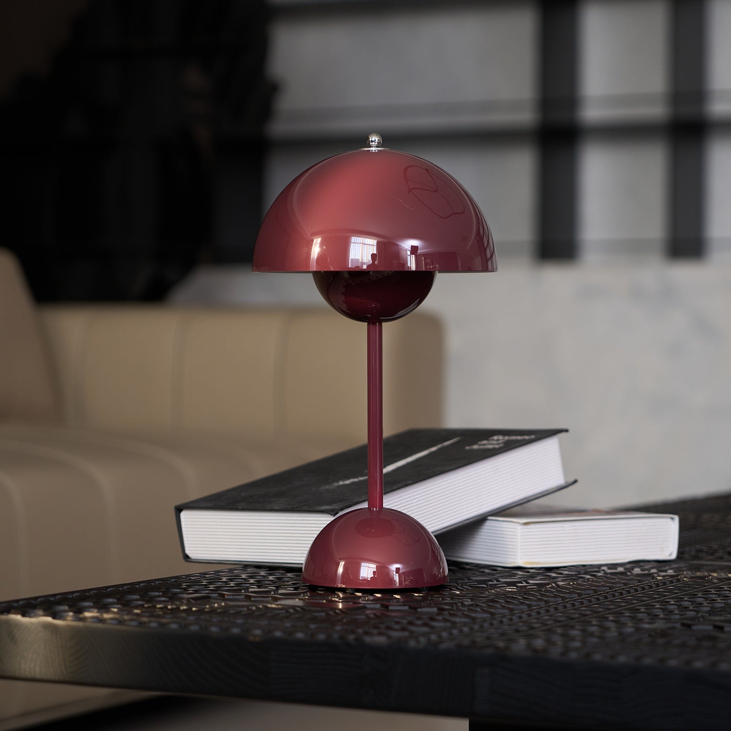 Desk Lamp Metal 6.3 in Rechargeable Tri-Color Small Table Light | Thomler