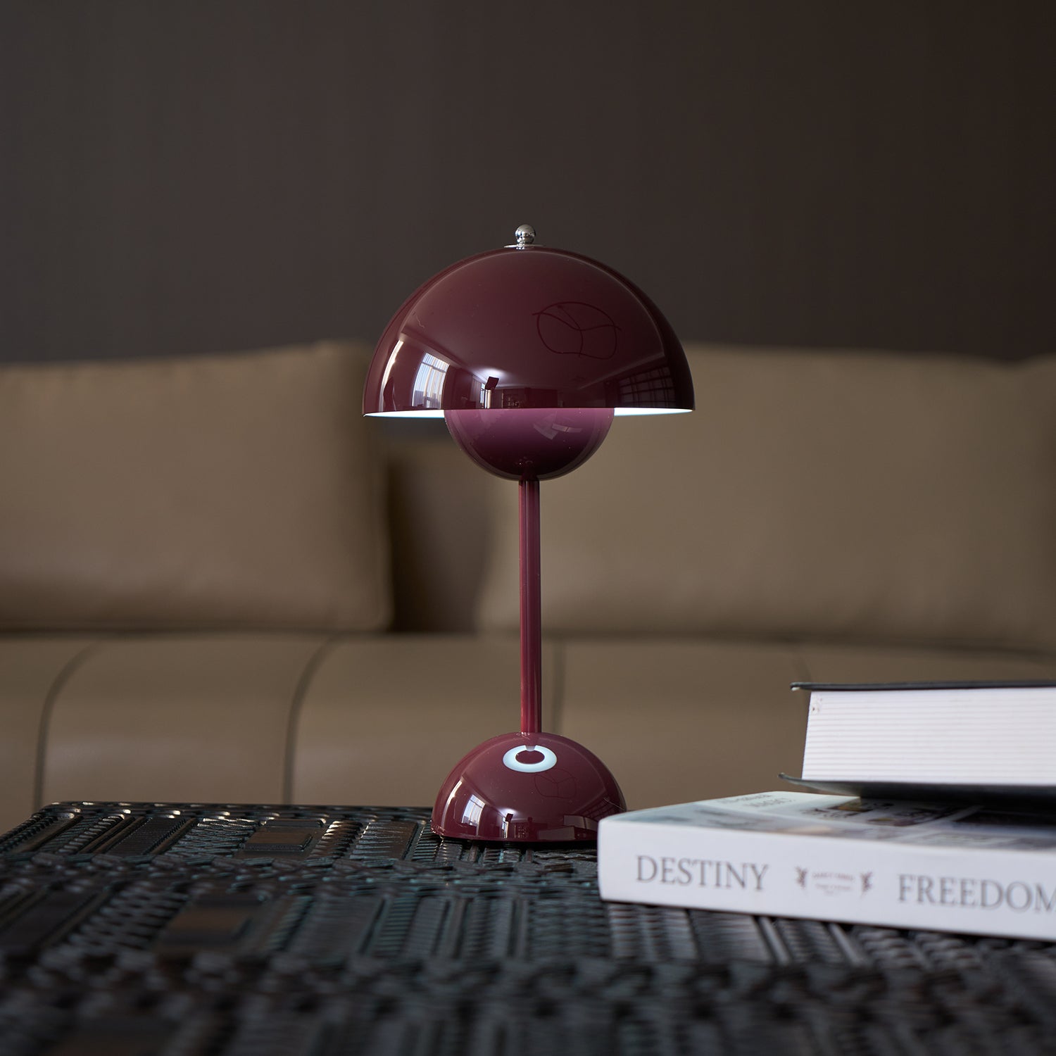 Desk Lamp Metal 6.3 in Rechargeable Tri-Color Small Table Light | Thomler