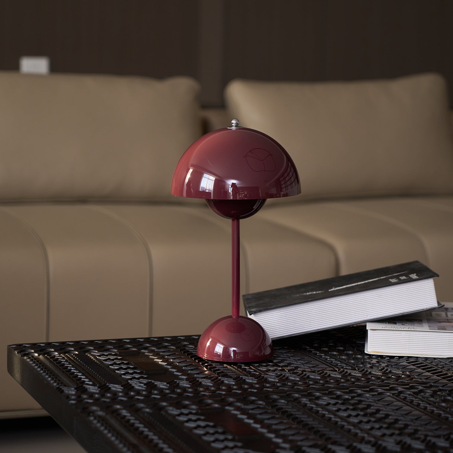 Desk Lamp Metal 6.3 in Rechargeable Tri-Color Small Table Light | Thomler