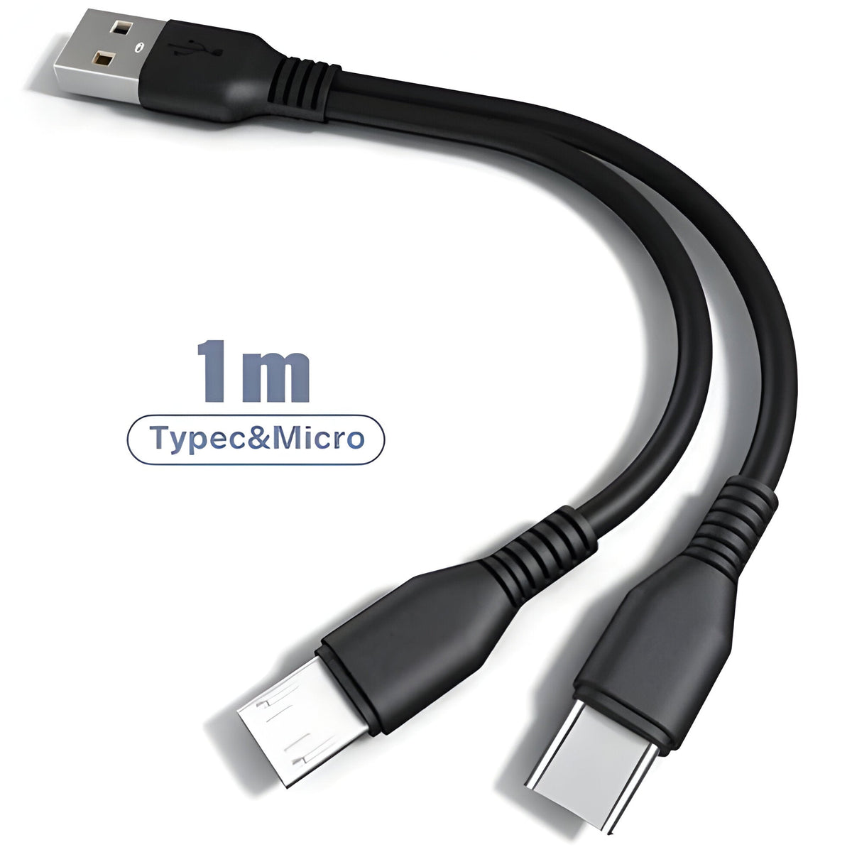 Dual-Connector Fast Charge Cable with Multiple Port Options for Phones & Tablets | Thomler