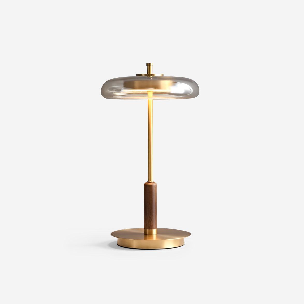 Table Lamp Glass 8.6 in Amber Indoor LED 7W Nightstand Desk Accent Light Contemporary | Thomler
