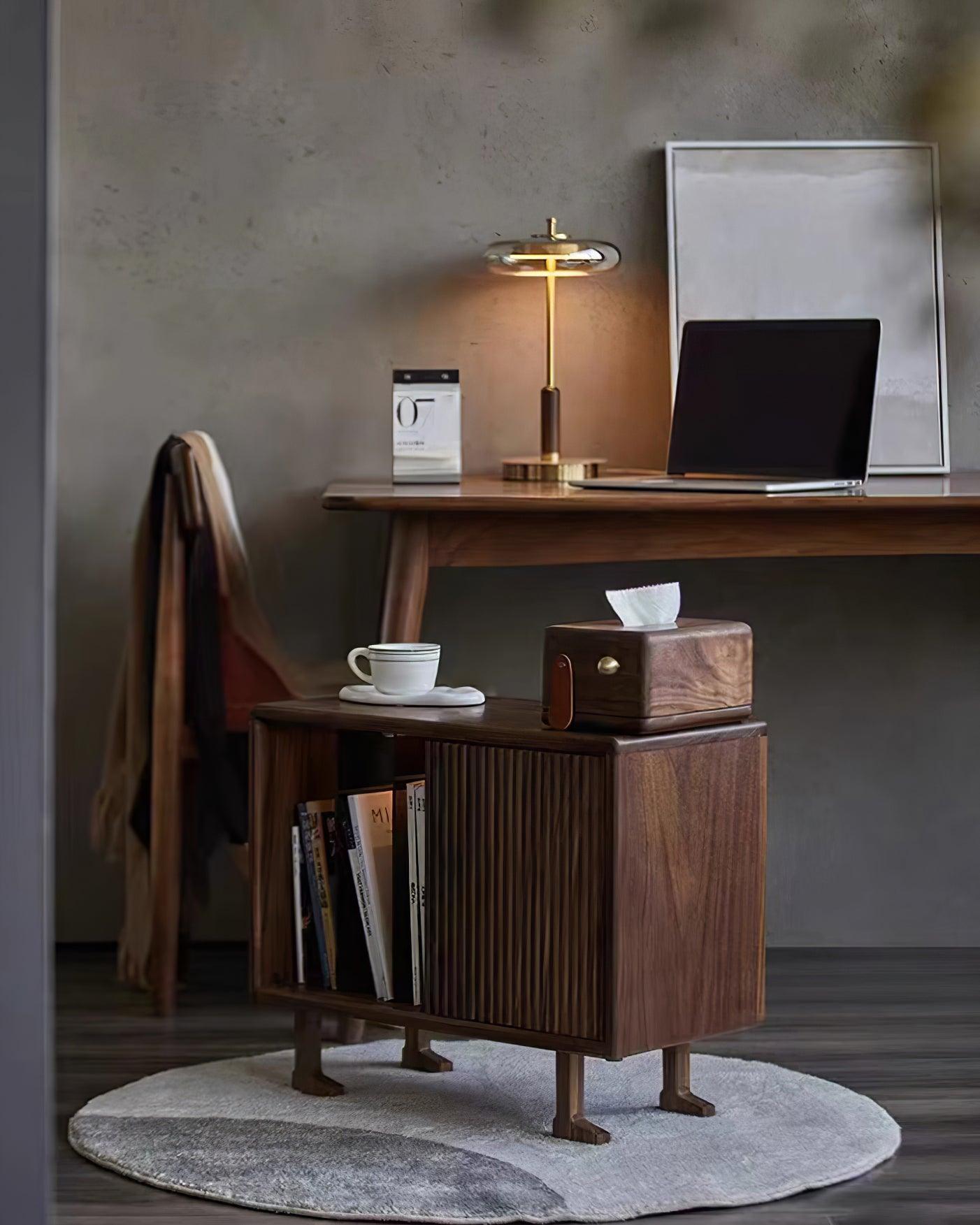 Table Lamp Glass 8.6 in Amber Indoor LED 7W Nightstand Desk Accent Light Contemporary | Thomler