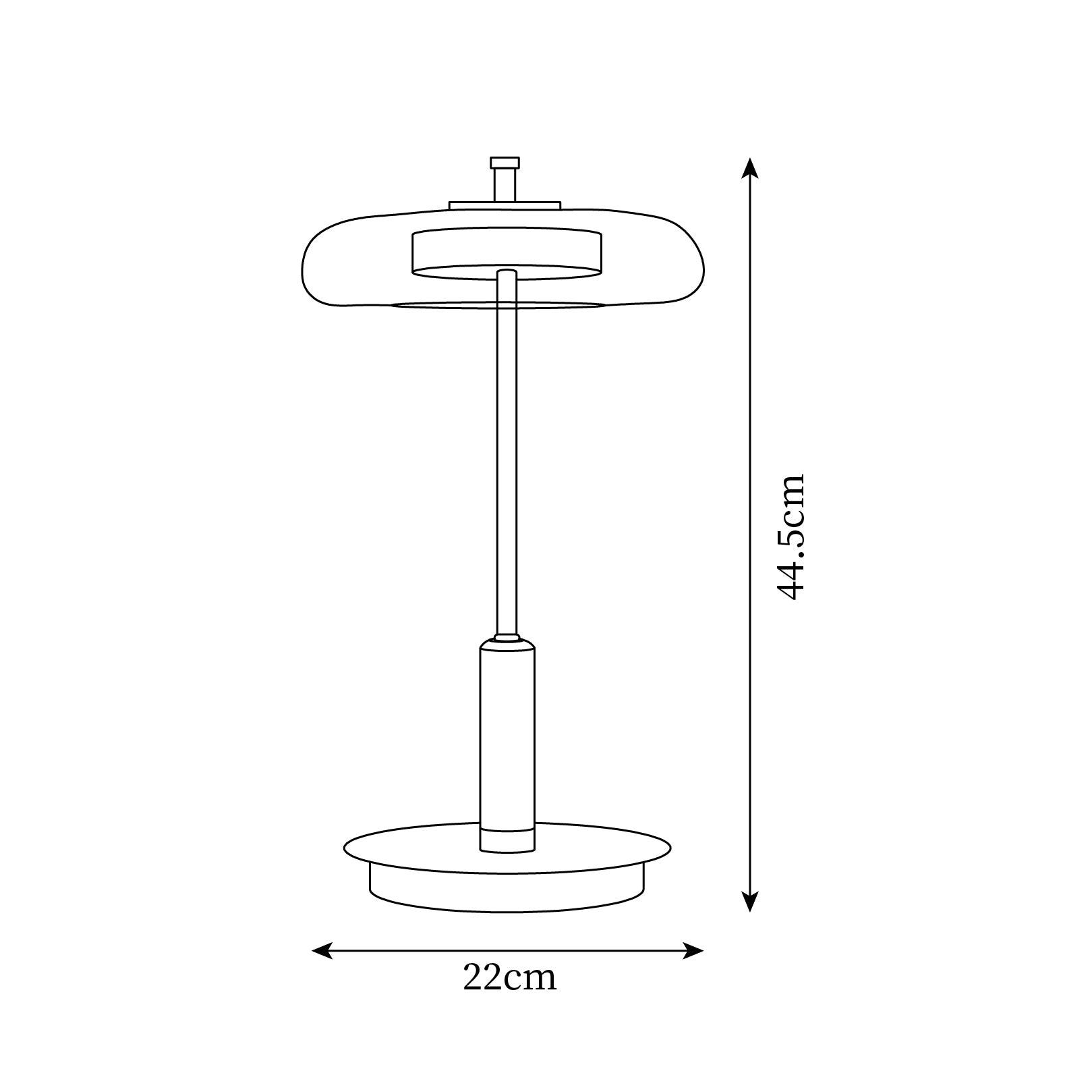 Table Lamp Glass 8.6 in Amber Indoor LED 7W Nightstand Desk Accent Light Contemporary | Thomler