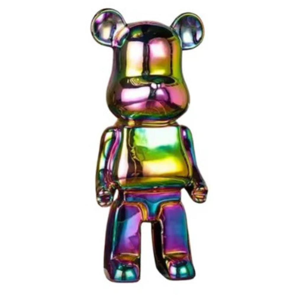 Abstract Bear Figurine Resin Sculpture Modern Home Decor Statue Art Piece for Shelves Desk Office Living Room Colorful Animal Accent Gift | Thomler