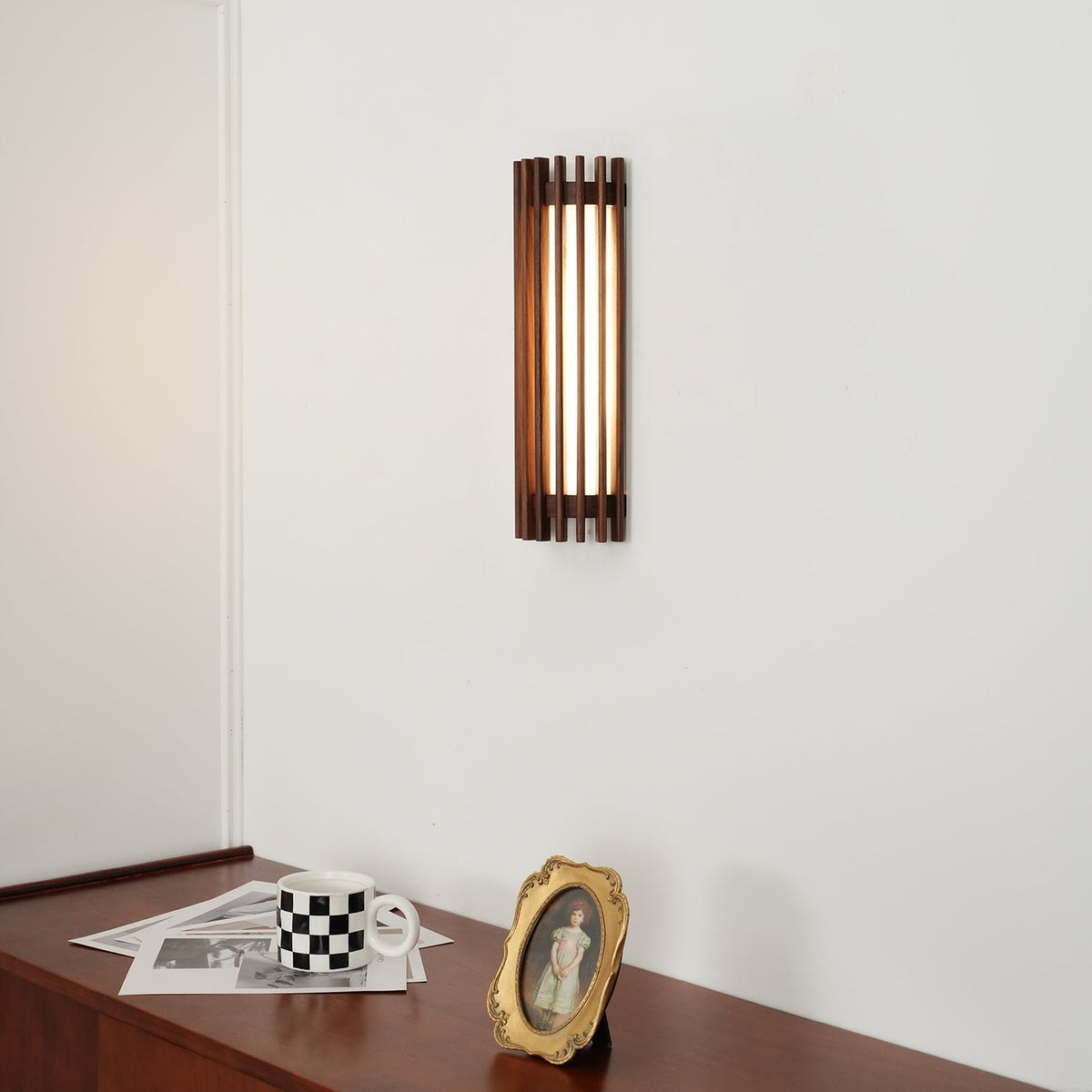 Hardwired Wood Wall Sconce with Acrylic Shade for Living Room, Bedroom & Dining Room – Modern Indoor Lighting Fixture | Thomler