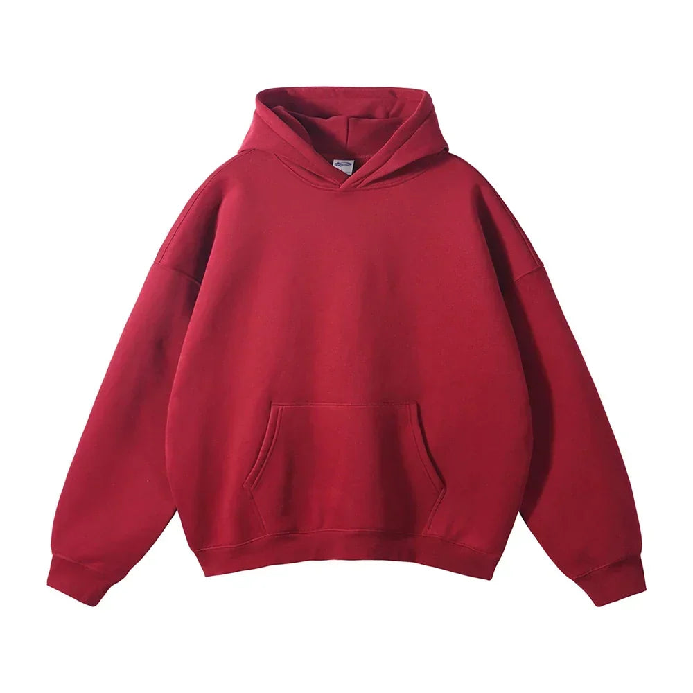 Men's Overhead Hooded Sweatshirt with Front Pouch – Loose Fit Pullover for Everyday Comfort | Thomler