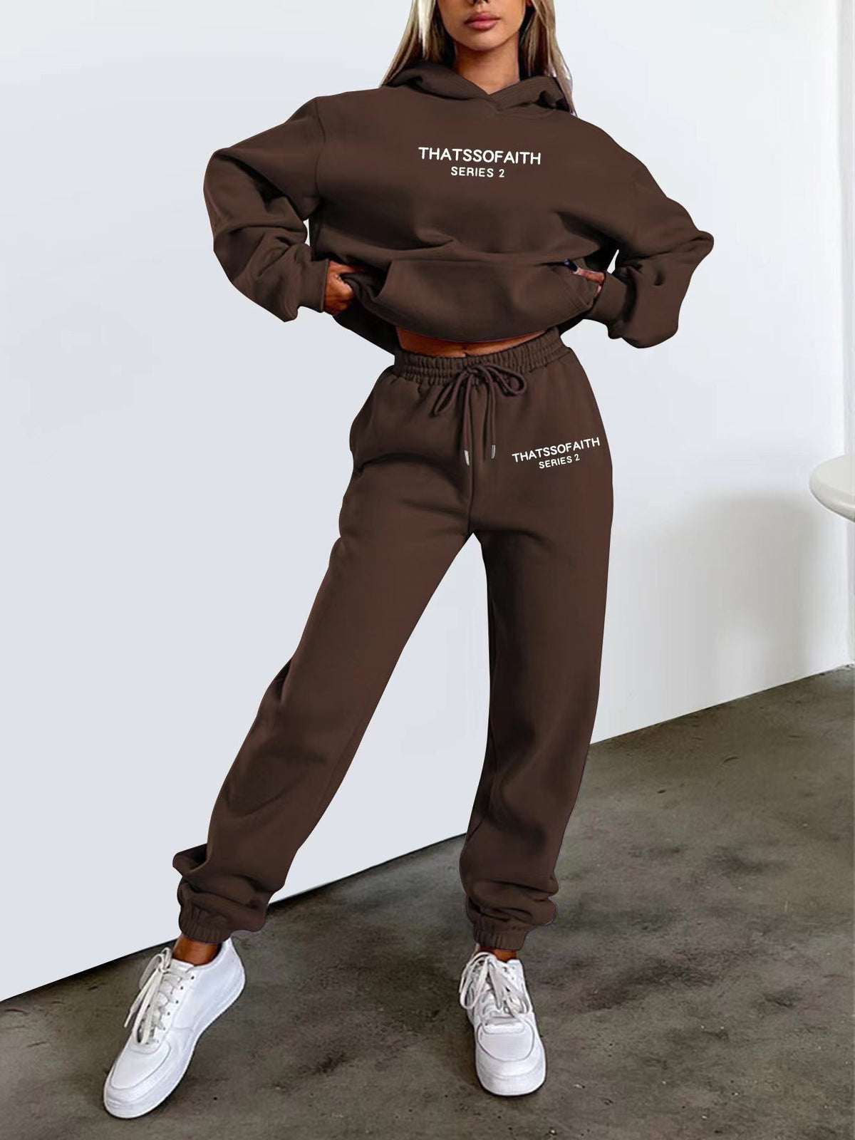 Soft Knit Lounge Set – Slouchy Top & Wide-Leg Pants for Women | Thomler