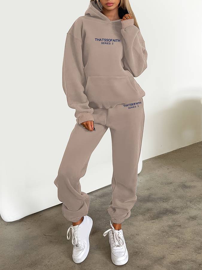 Soft Knit Lounge Set – Slouchy Top & Wide-Leg Pants for Women | Thomler