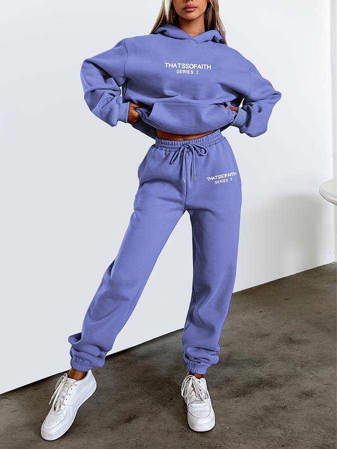 Soft Knit Lounge Set – Slouchy Top & Wide-Leg Pants for Women | Thomler