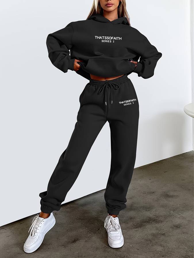 Soft Knit Lounge Set – Slouchy Top & Wide-Leg Pants for Women | Thomler