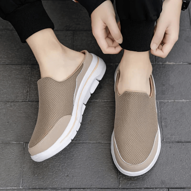 Men's Breathable Mesh House Slippers with Non-Slip Sole – Lightweight Indoor Comfort Shoes for Home & Bedroom | Thomler