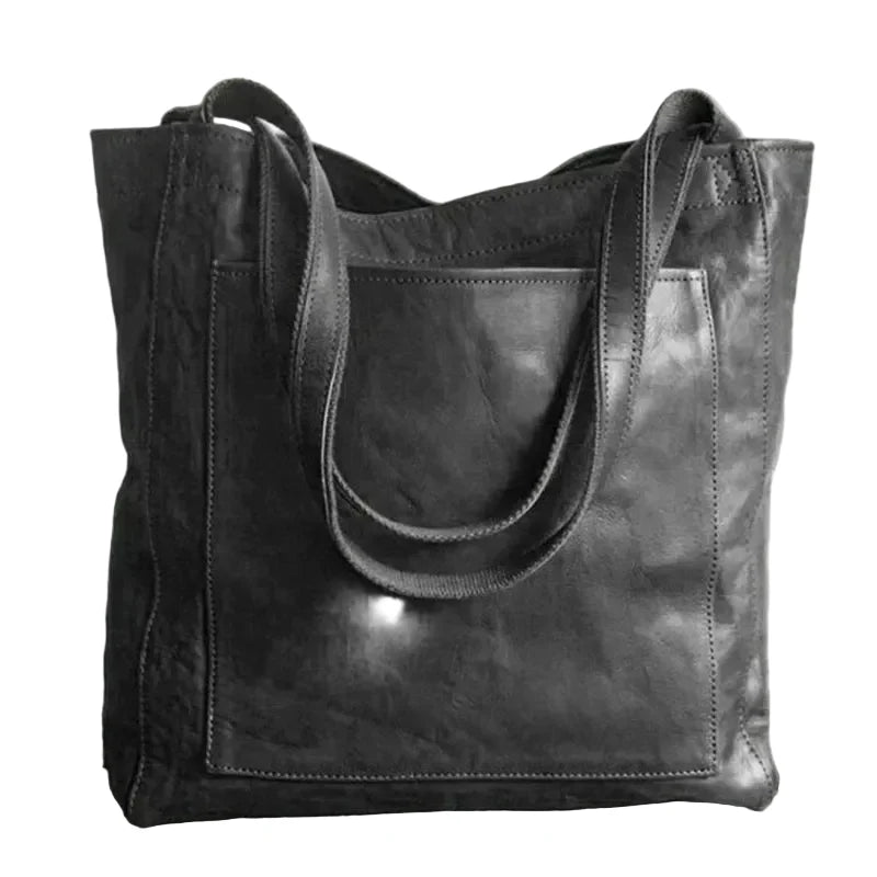 Women's Faux Leather Handbag with Interior Organizer Pockets | Versatile Tote for Work & Everyday | Structured Shoulder Bag in Classic | Thomler