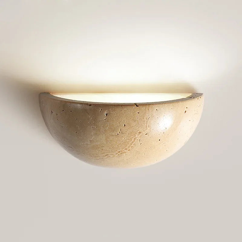 Wall Lamp Stone Look 15.0 cm Warm LED Bedroom Living Room Accent Lighting Decorative Wall Light | Thomler