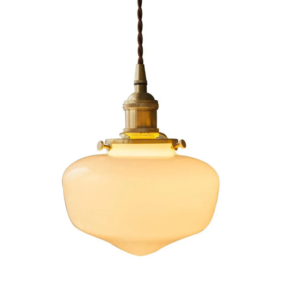 Pendant Light Glass 6.7 in Indoor Dining Room Living Room Hallway Lantern Style Adjustable Hanging | Thomler