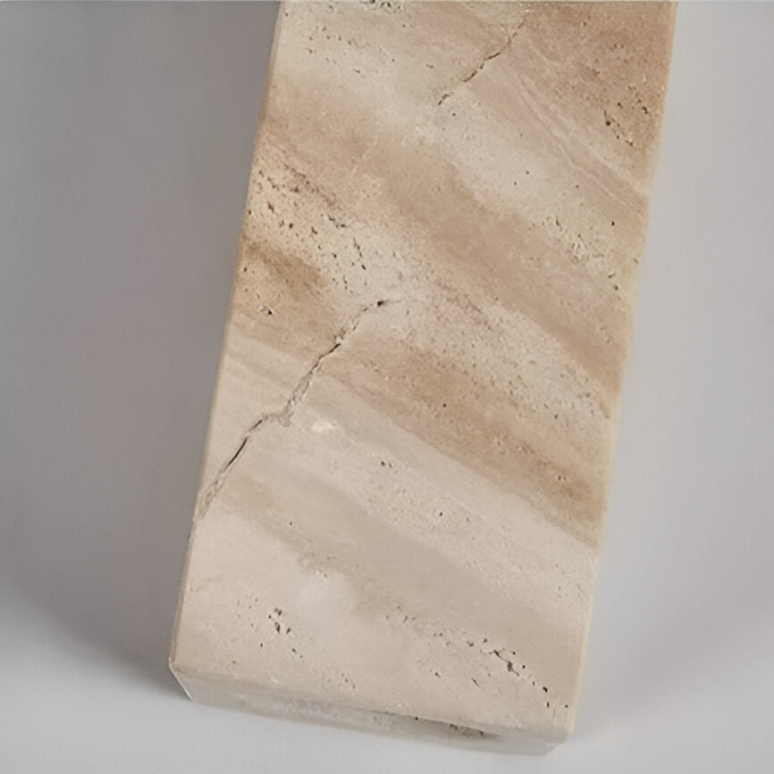 Ceiling Light Travertine Stone 4.3 in Flush Mount Beige Bedroom Kitchen Hallway Ambient Lighting Minimalist Japandi Fixture | Thomler