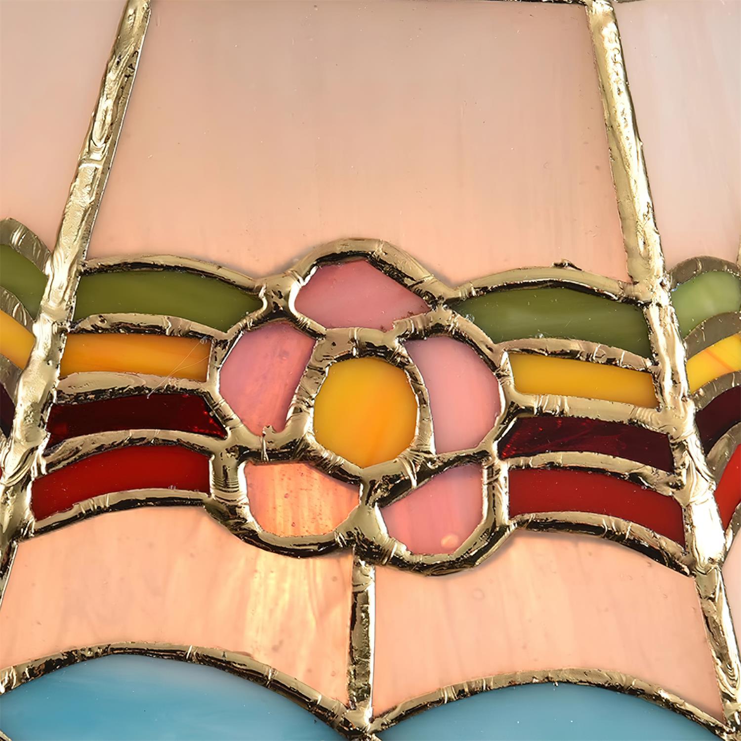 Pendant Light Glass 7.8 in Colorful Dining Room Kitchen Island Hanging Lamp Vintage Style | Thomler