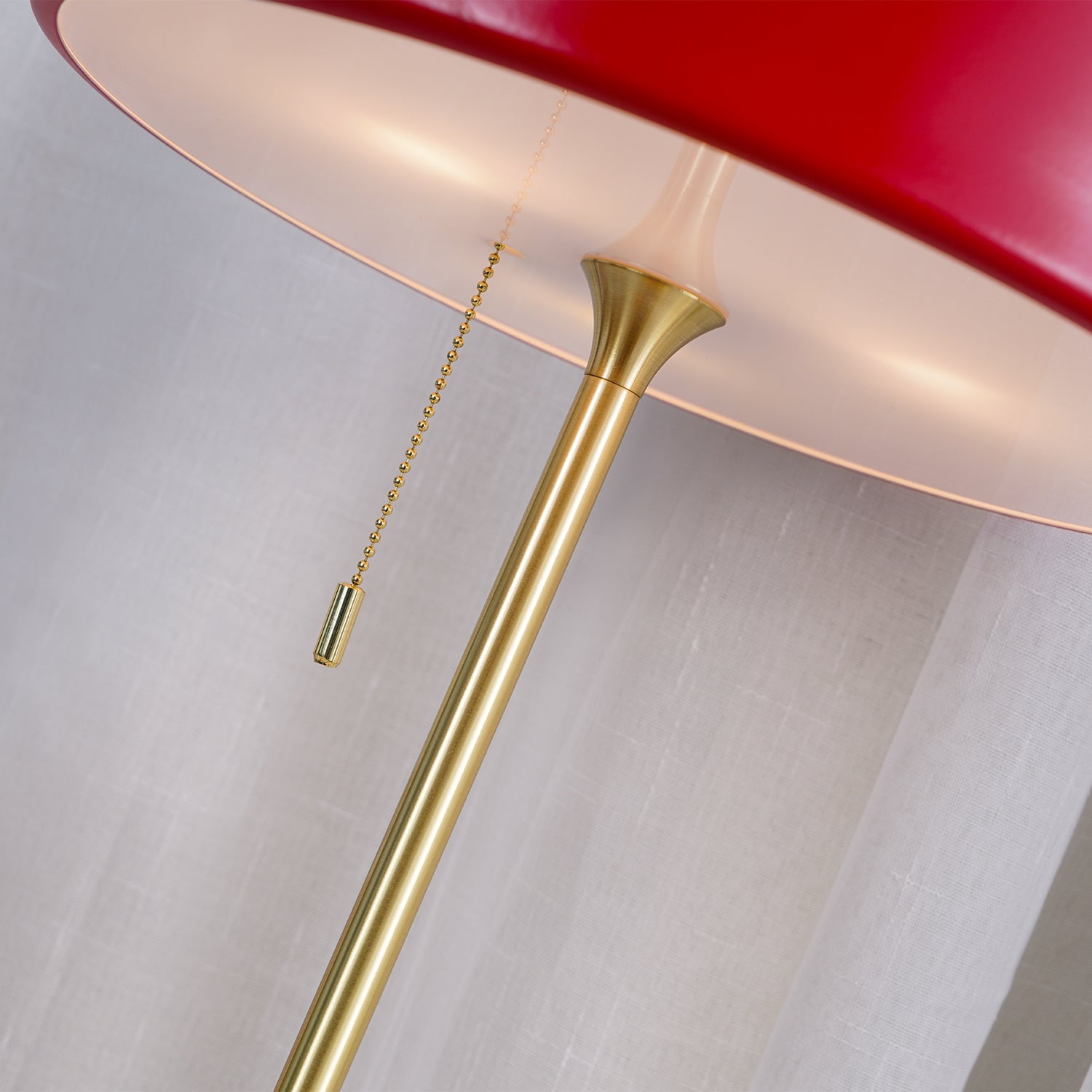 Table Lamp Metal 13.8 in x 18.9 in Acrylic Shade Indoor Desk Nightstand Light | Thomler