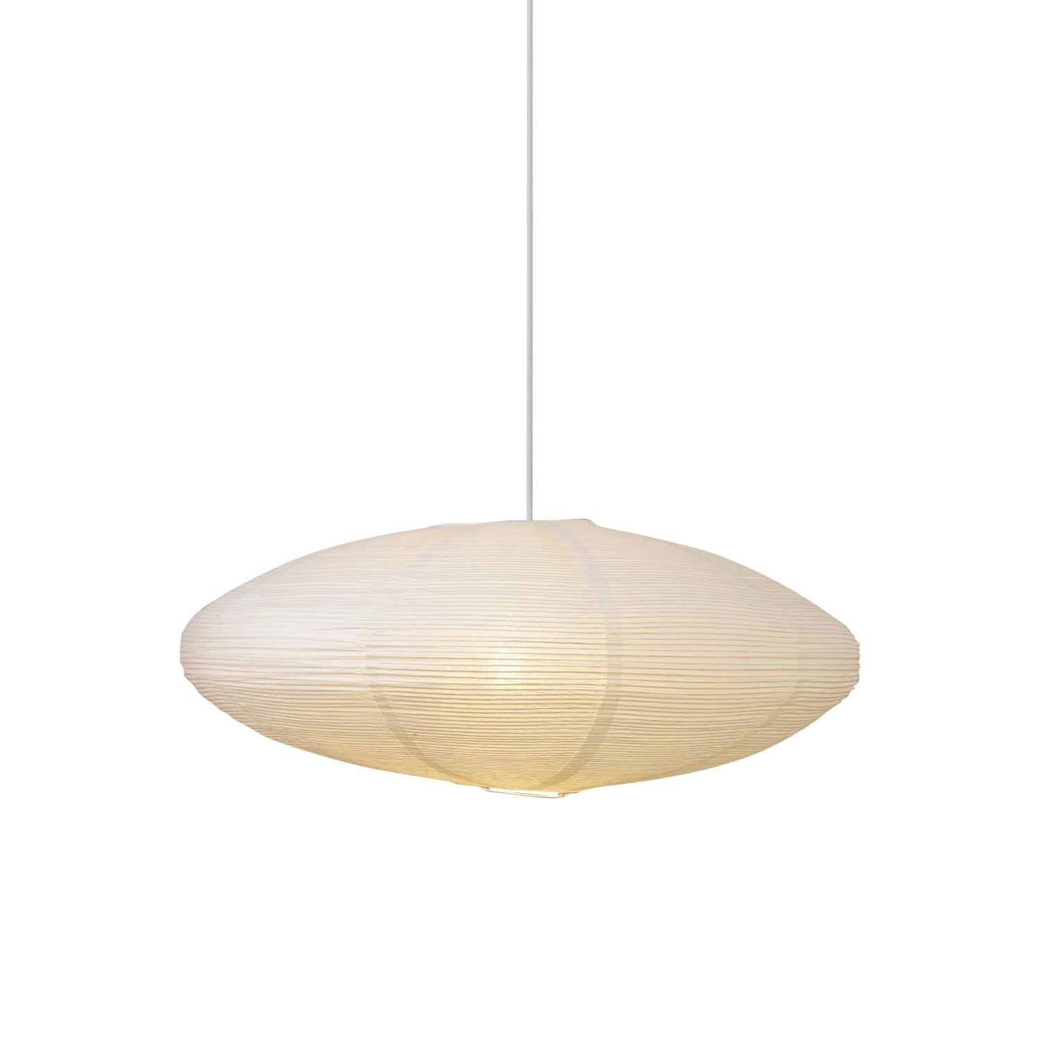 Akari Handcrafted Mulberry Paper Pendant Light 17.7 in Ceiling Indoor Warm Glow LED Edison Bulb | Thomler