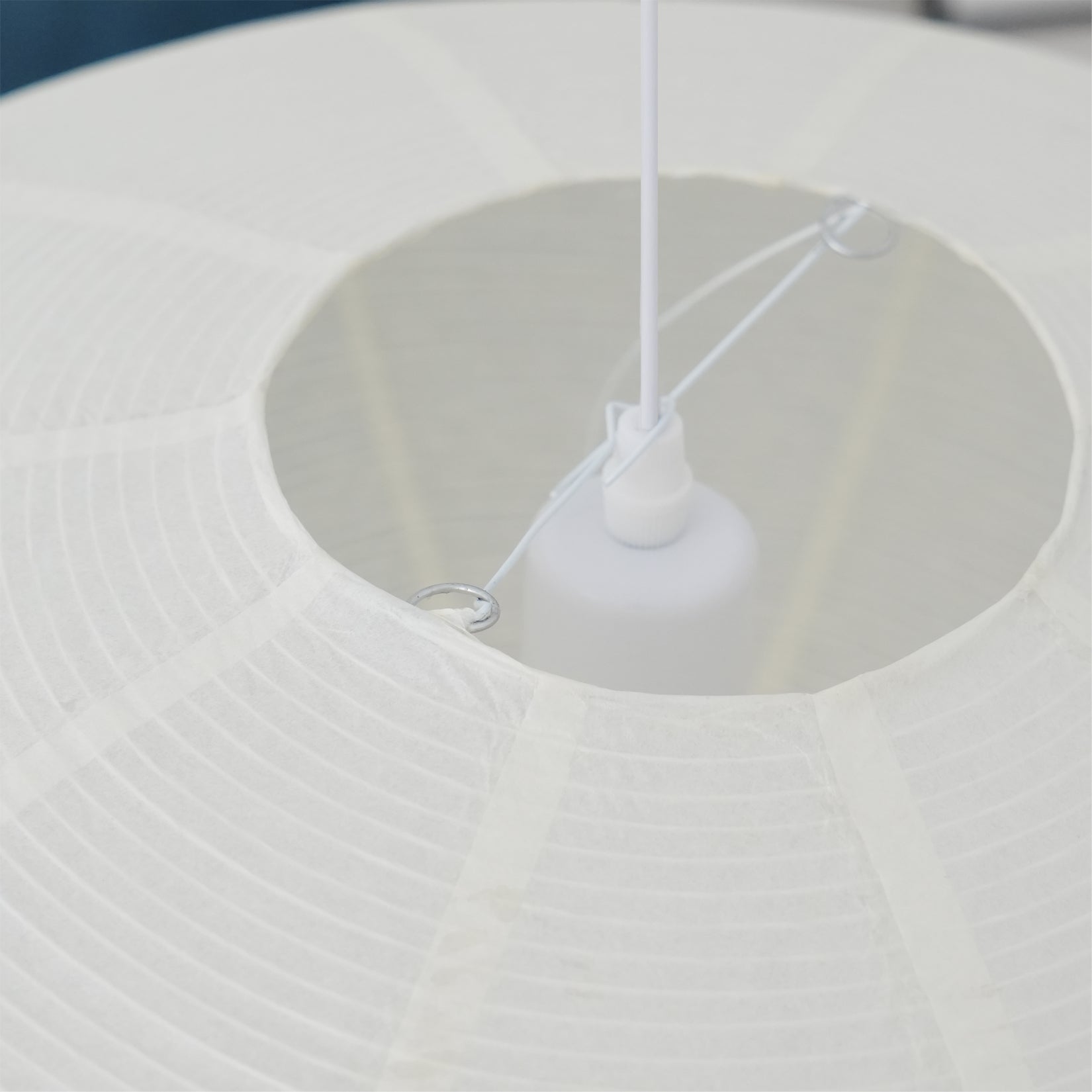 Mulberry Paper Swag Pendant Light 17.7 in x 9.8 in White Indoor Ceiling Hanging Lamp Modern Home Decor Living Room Bedroom | Thomler