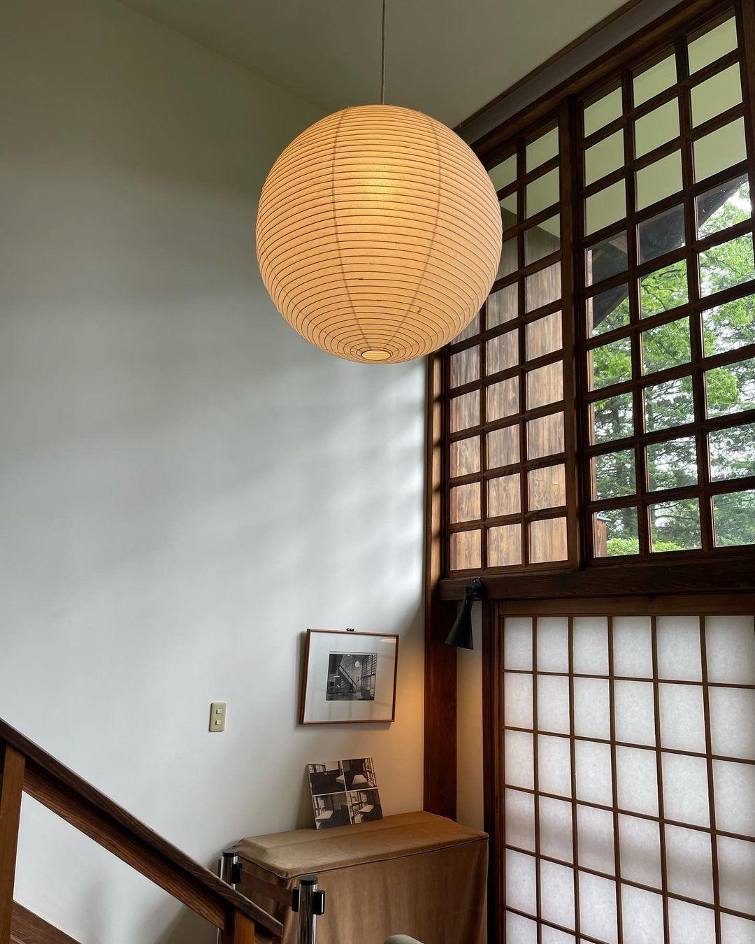 Pendant Lamp Mulberry Paper 15.7 in Adjustable Indoor Ceiling Lighting Modern Dining Room Kitchen Island Hanging Light | Thomler