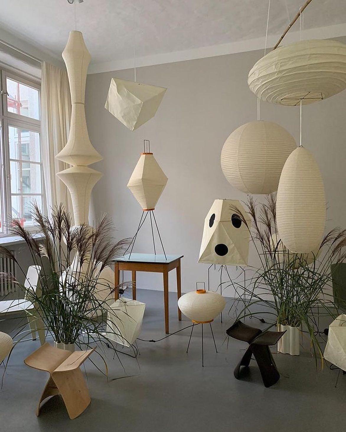 Washi Paper Pendant Light 12.2 in x 55.1 in White Indoor Ceiling Hanging Lamp Warm Ambient Lighting Decorative E26 E27 | Thomler