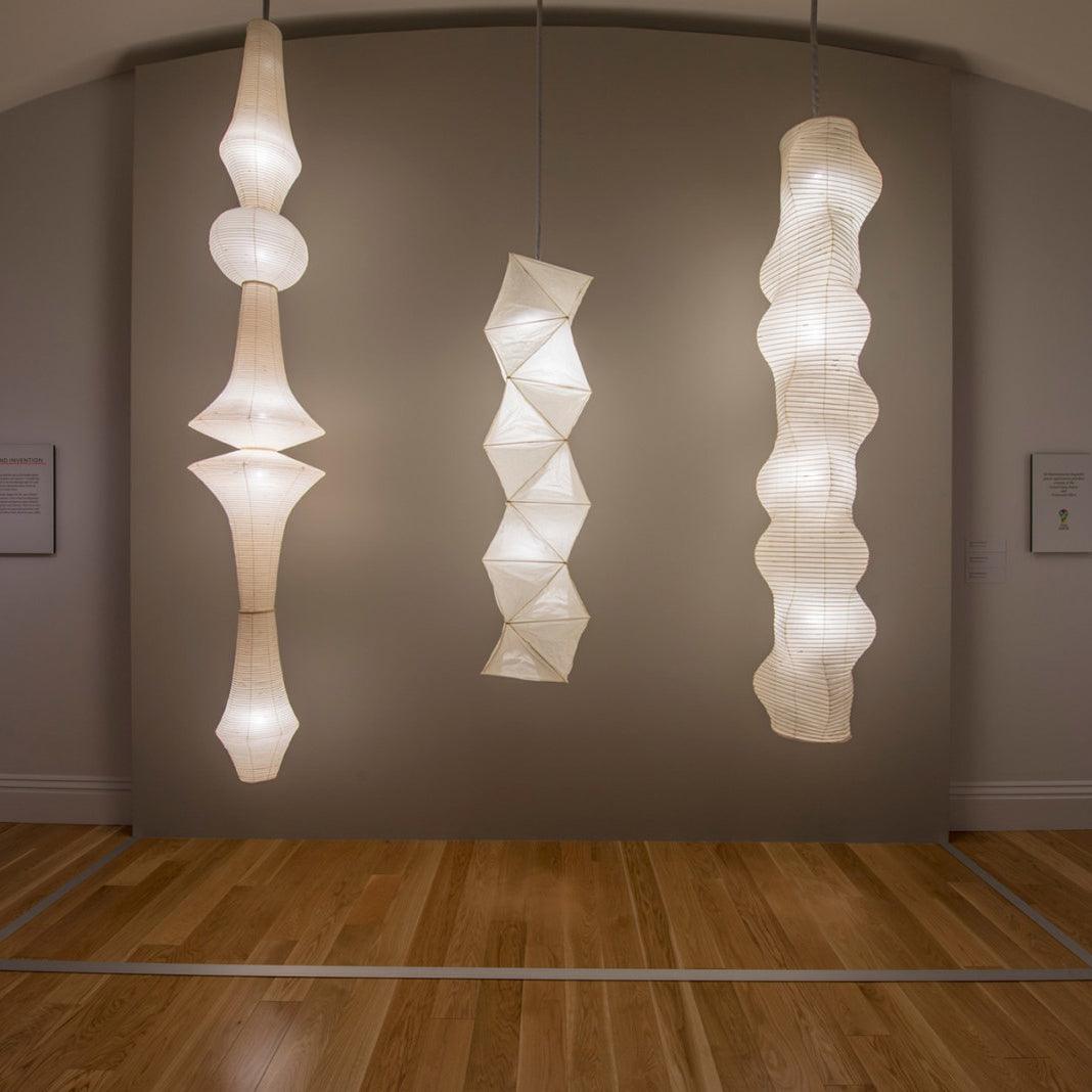 Washi Paper Pendant Light 12.2 in x 55.1 in White Indoor Ceiling Hanging Lamp Warm Ambient Lighting Decorative E26 E27 | Thomler