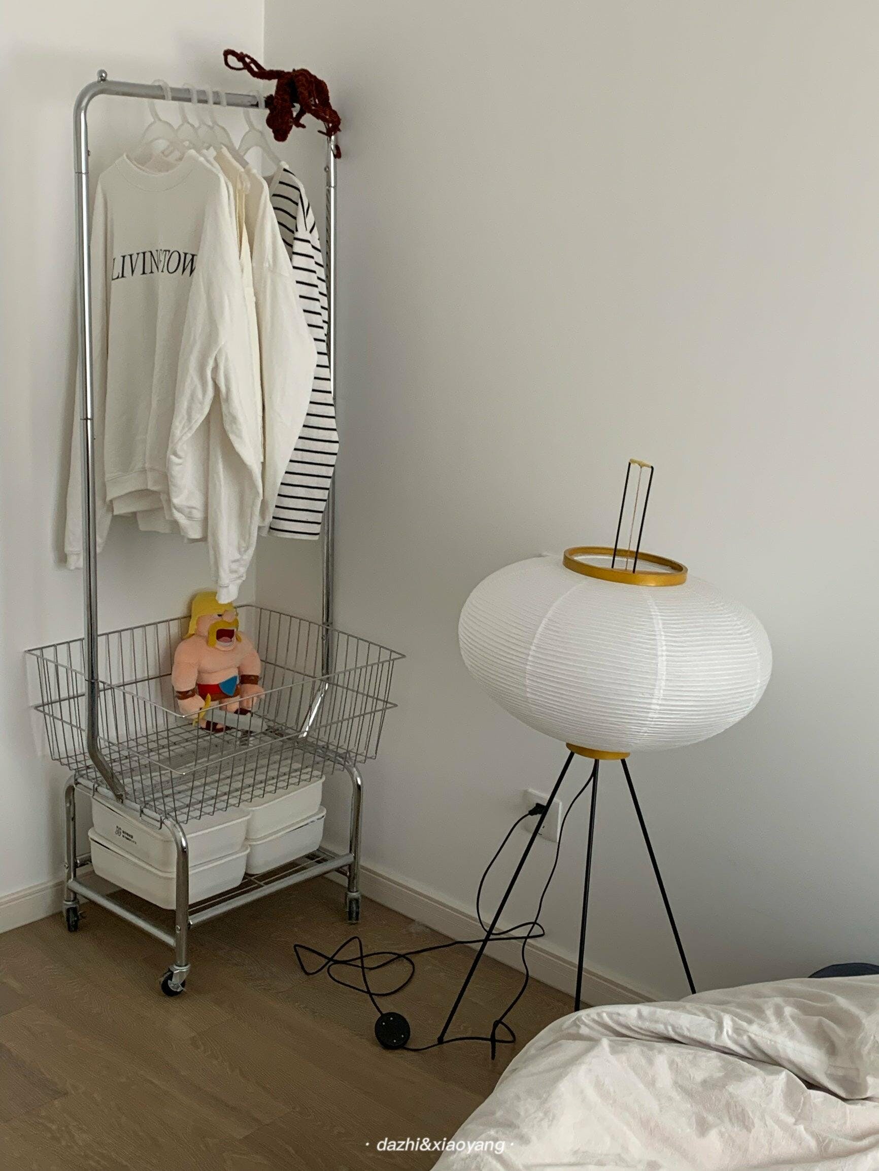 Akari Floor Lamp 47 in Mulberry Paper White Indoor Ambient Lighting Decorative Sculpture | Thomler