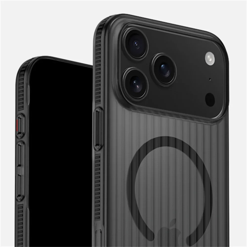 Textured Anti-Slip Phone Case for iPhone 12 through 17 Series – Shock-Absorbing TPU Protection with Ridged Sides & Raised Edges for Screen | Thomler