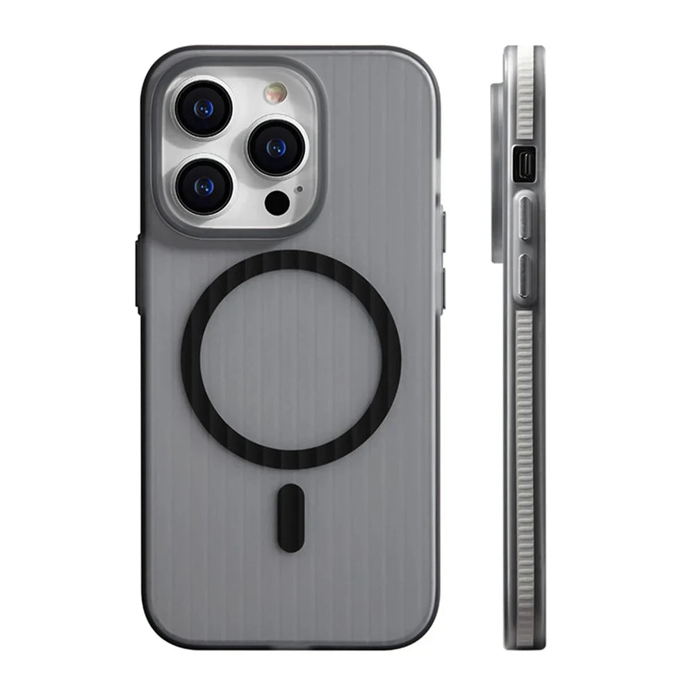 Textured Anti-Slip Phone Case for iPhone 12 through 17 Series – Shock-Absorbing TPU Protection with Ridged Sides & Raised Edges for Screen | Thomler