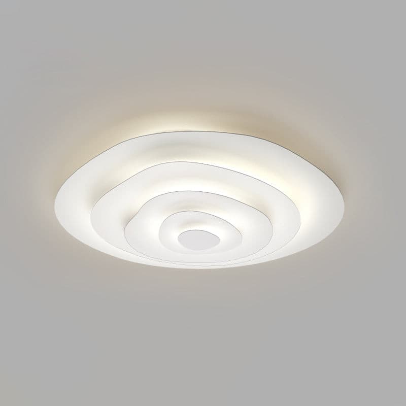Ceiling Light Metal LED 18.5 in White Living Room Dining Modern Flush Mount Fixture Wide Panel Lighting | Thomler