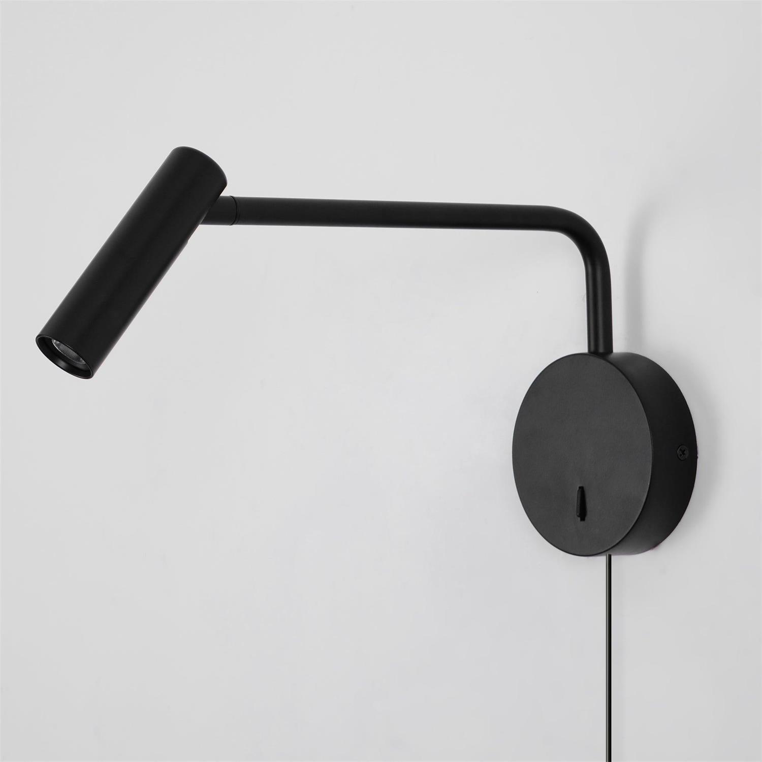 Wall Lamp Metal 9.4 in LED Adjustable Reading Bedroom Bedside Pivoting Arm Modern Lighting Fixture | Thomler