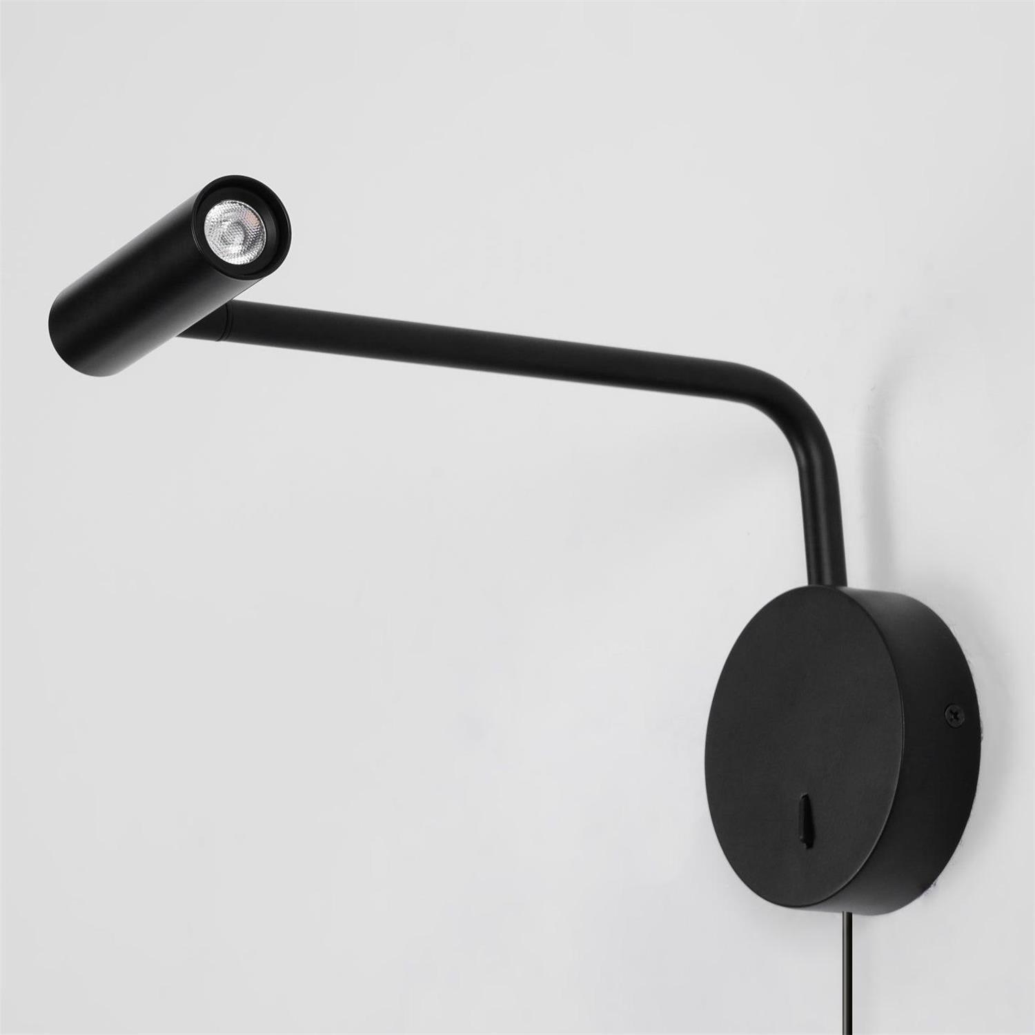 Wall Lamp Metal 9.4 in LED Adjustable Reading Bedroom Bedside Pivoting Arm Modern Lighting Fixture | Thomler