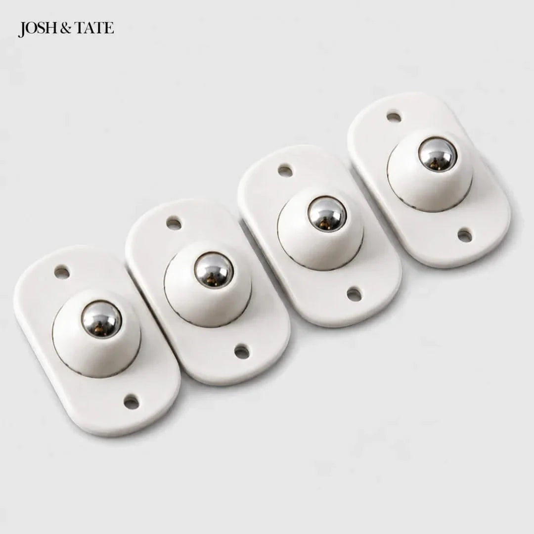 Adhesive Furniture Glides with Steel Ball Wheels – Add Mobility to Any Item Without Drilling | Thomler