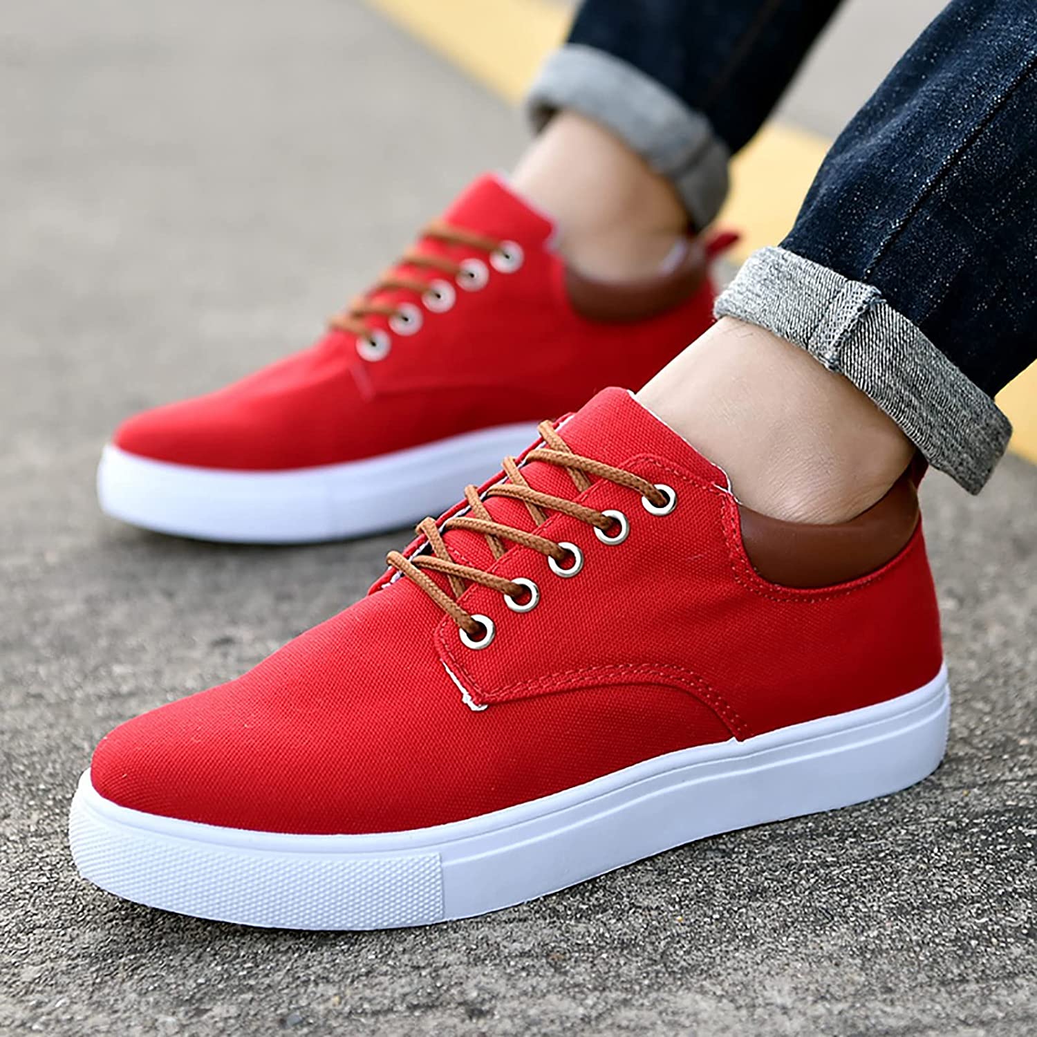 Canvas Sneakers for Men with Platform Sole – Casual Lace-Up Shoes for Work, Weekends & Everyday Wear | Thomler