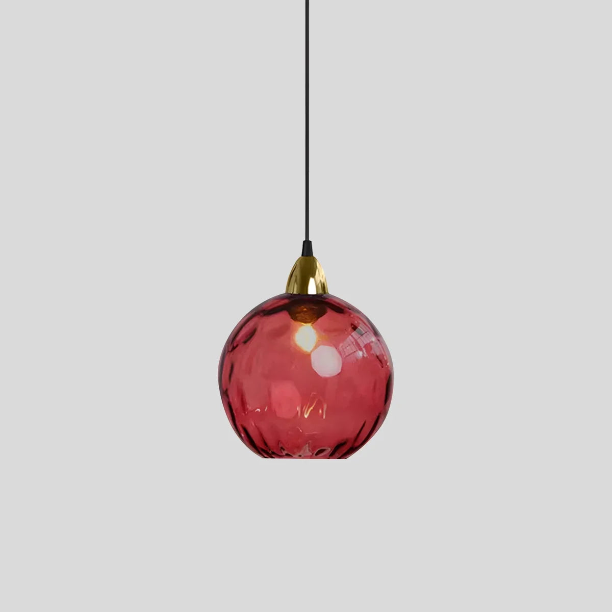 Pendant Light Glass Globe E26 20.0 cm Grey Dining Room Bedroom Hanging Ceiling Lamp Modern Ambient Lighting | Thomler