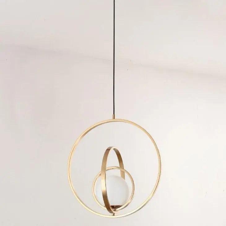 Adjustable Circular Pendant Light Gold Finish Multi-Ring Ceiling Fixture for Dining Room Kitchen Island Living Room Bedroom Modern Hanging L | Thomler