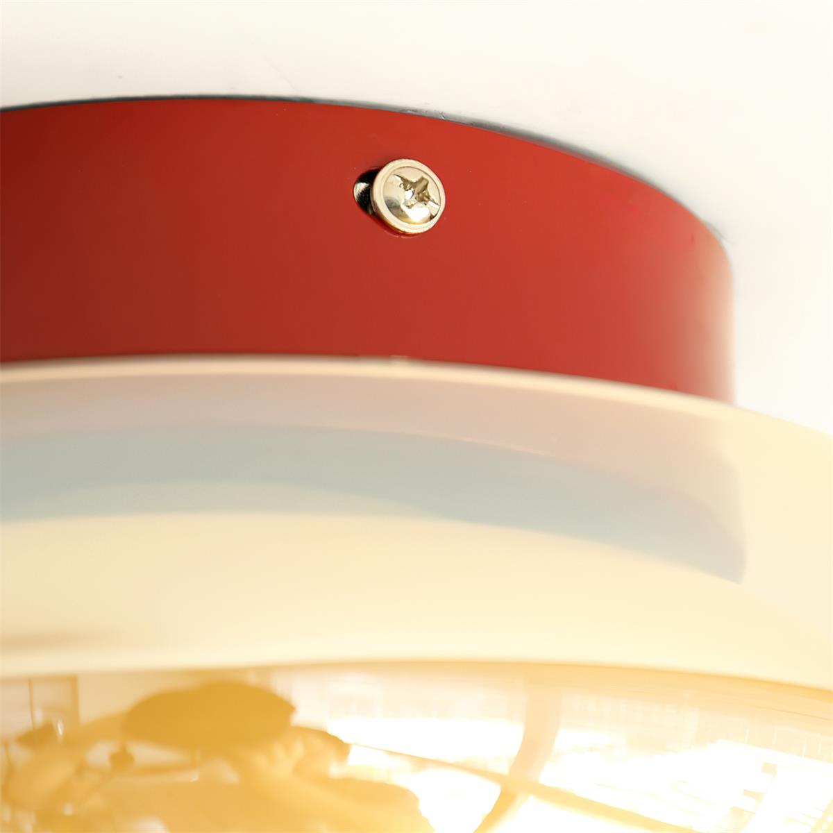 Glass Flush Mount Ceiling Light with Metal Frame – Ambient LED Fixture for Bedroom, Living Room & Kitchen – 3 Color Temperatures | Thomler