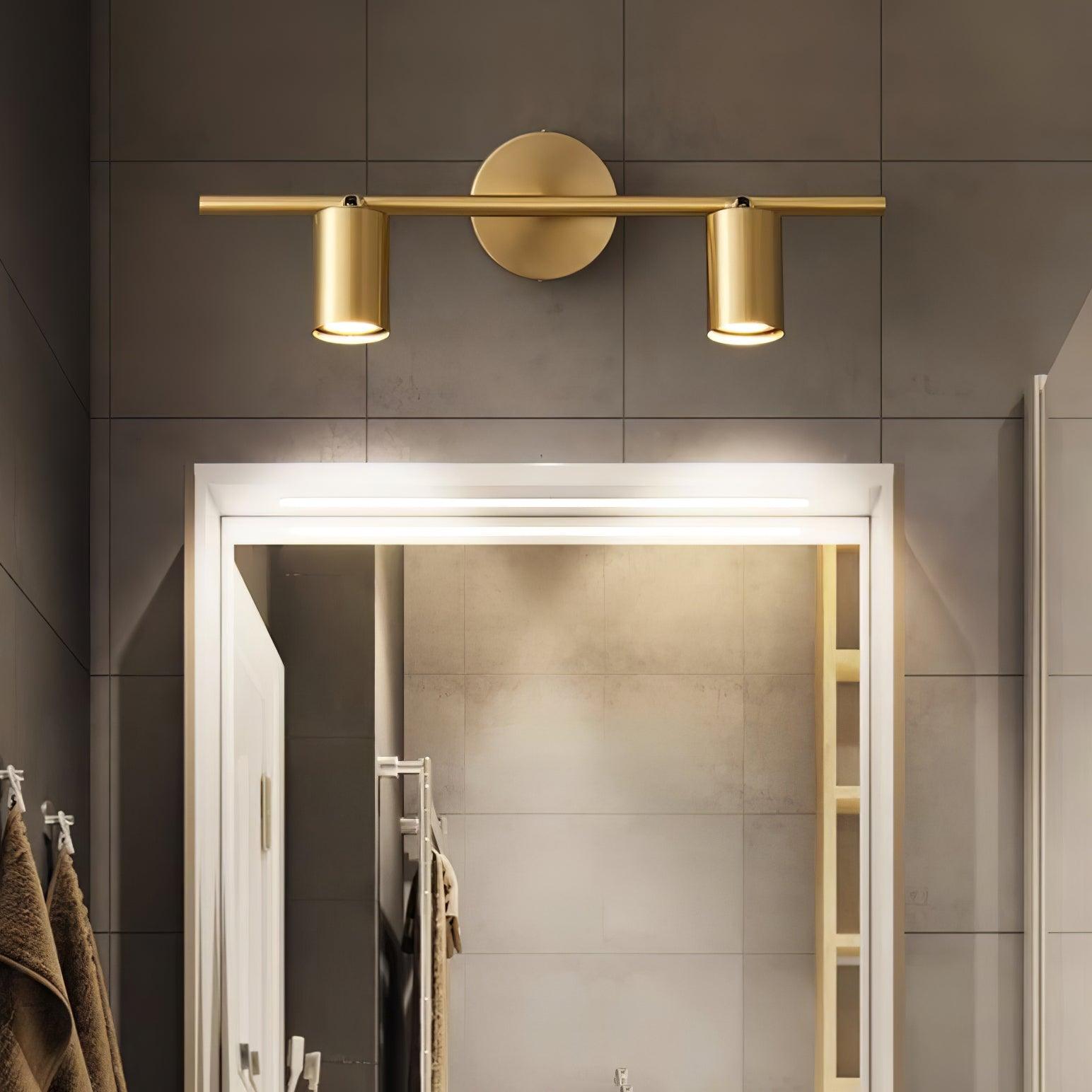 Brass Rotatable Spotlight Wall Light 3.1 in 350° Adjustable Indoor Accent Lighting Multi Head Ceiling Mount | Thomler