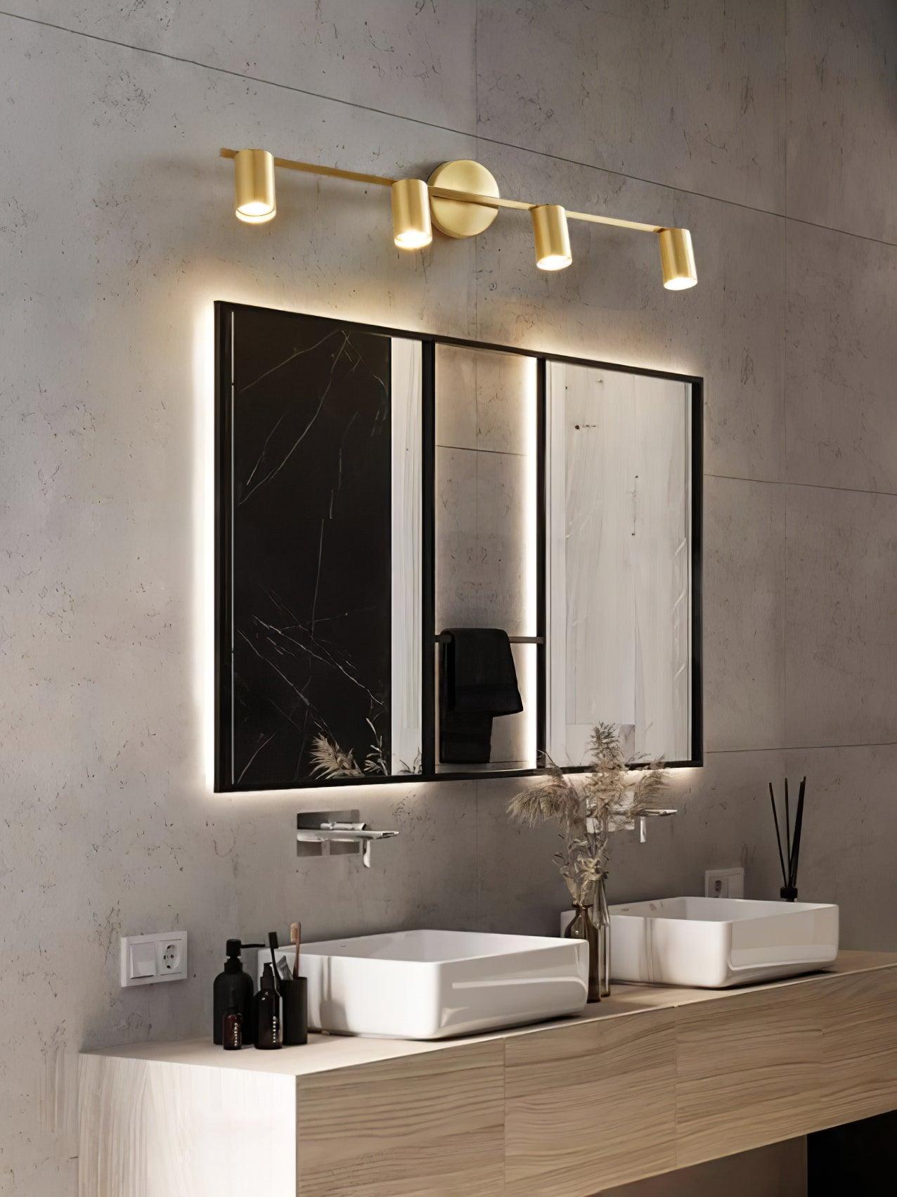Brass Rotatable Spotlight Wall Light 3.1 in 350° Adjustable Indoor Accent Lighting Multi Head Ceiling Mount | Thomler