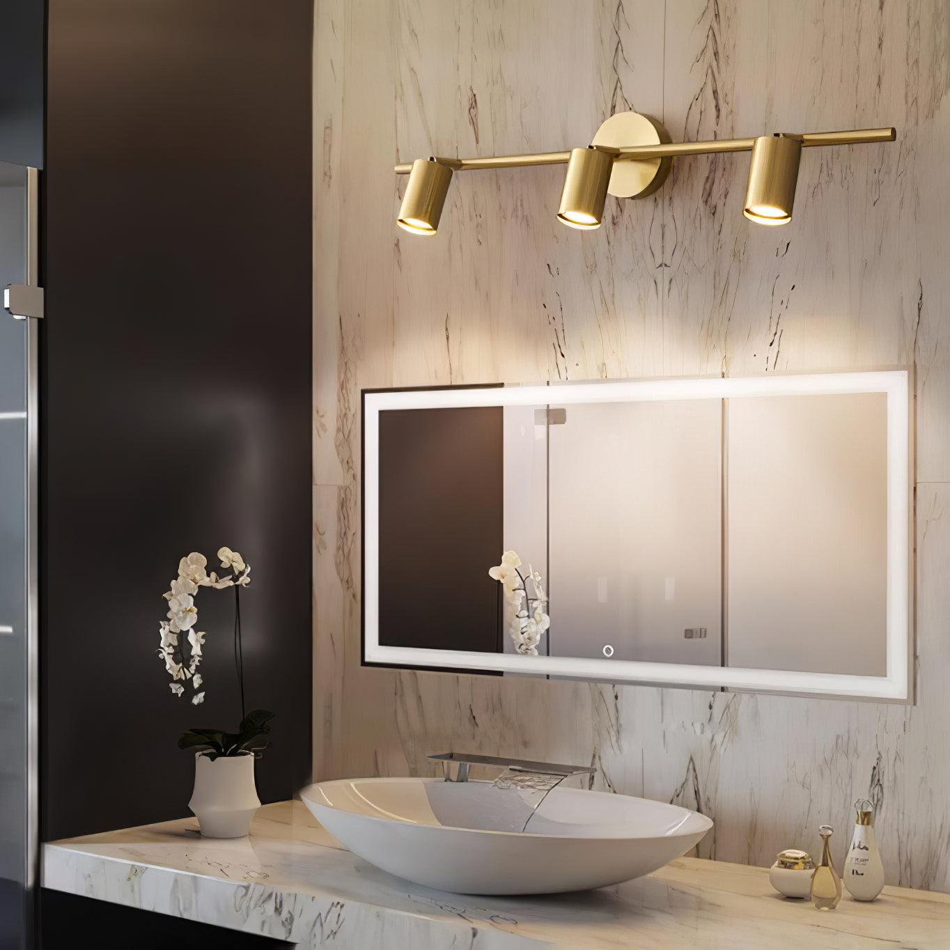 Brass Rotatable Spotlight Wall Light 3.1 in 350° Adjustable Indoor Accent Lighting Multi Head Ceiling Mount | Thomler