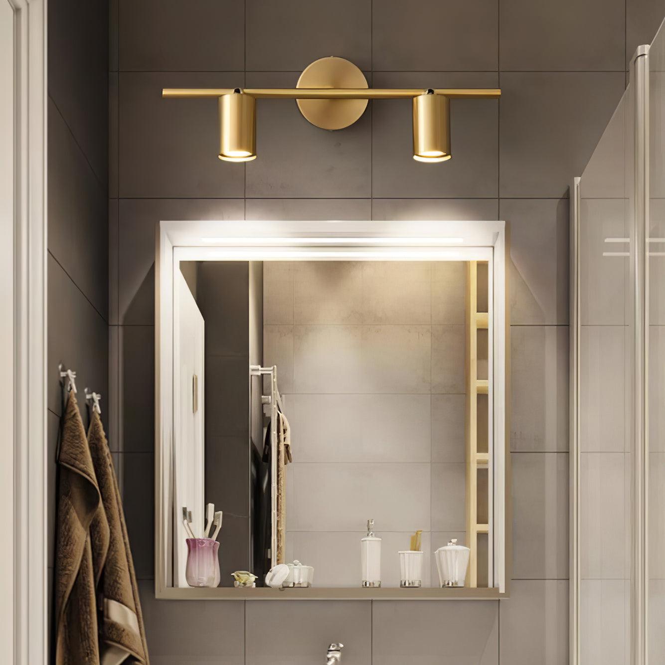 Brass Rotatable Spotlight Wall Light 3.1 in 350° Adjustable Indoor Accent Lighting Multi Head Ceiling Mount | Thomler