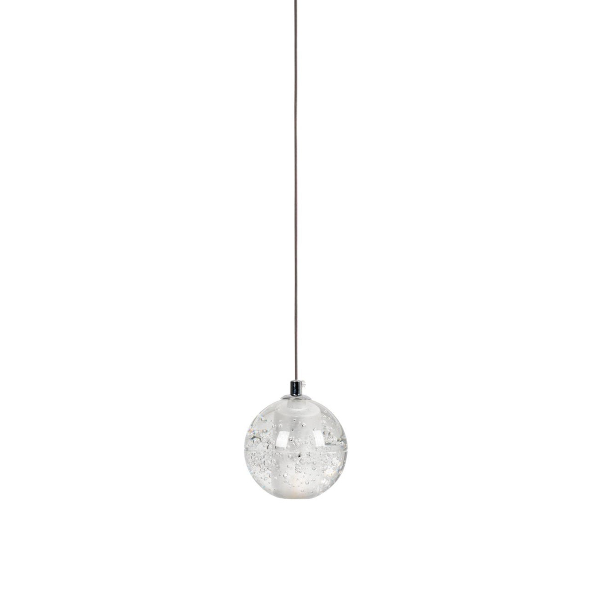 Spherical Glass Globe Multi-Drop Hanging Fixture – Adjustable Stairwell & Entryway Chandelier with Chrome Hardware | Thomler
