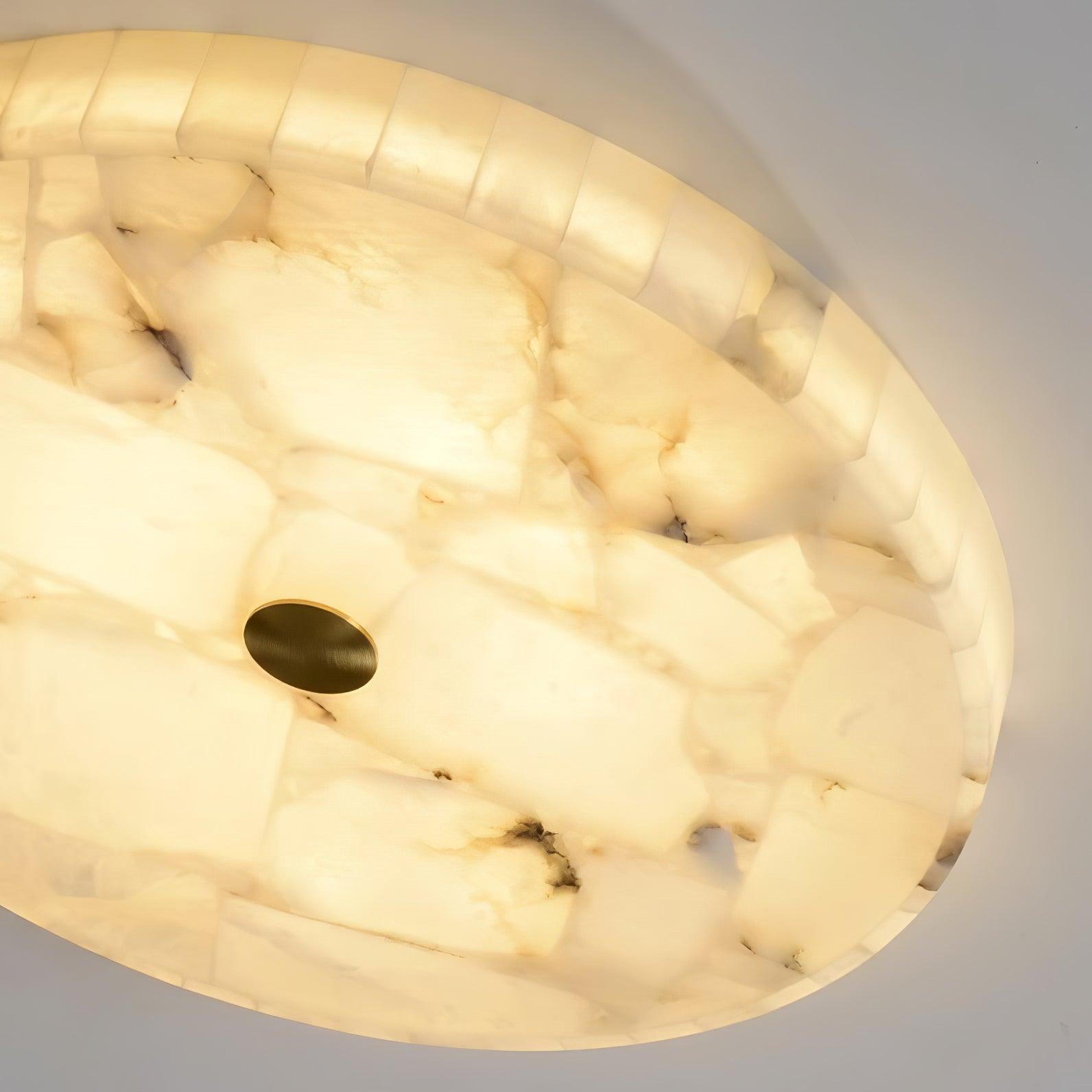 Ceiling Lamp Alabaster Round 19.7 in Indoor Warm Light Mosaic Decorative Modern Fixture | Thomler