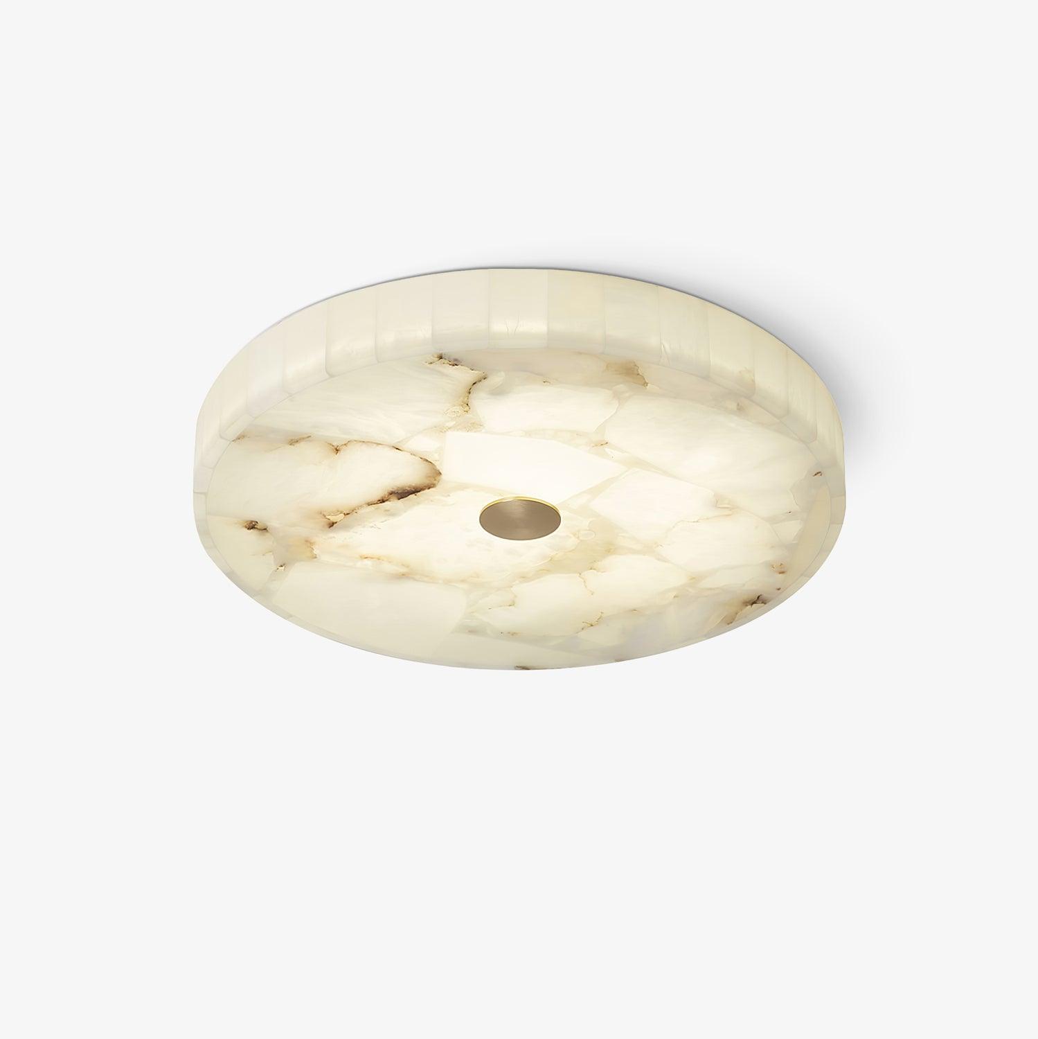 Ceiling Lamp Alabaster LED 5.0 cm White Gold Living Room Hallway Ambient Lighting Modern Indoor Round Light Fixture | Thomler