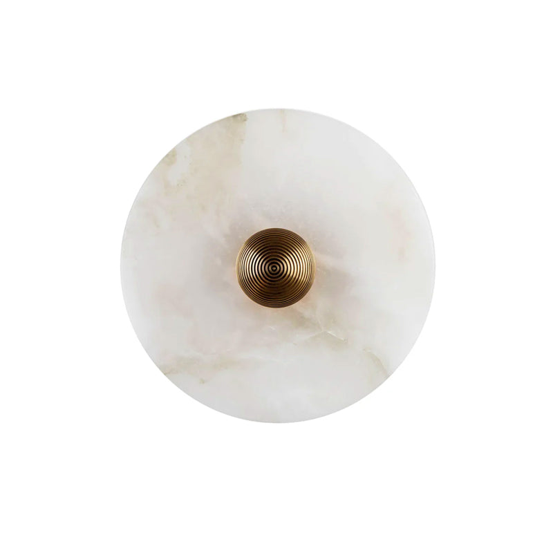 Wall And Ceiling Light Aluminum Alabaster 11.8 in White Indoor LED Fixture Gold Bronze Contemporary Home Lighting | Thomler