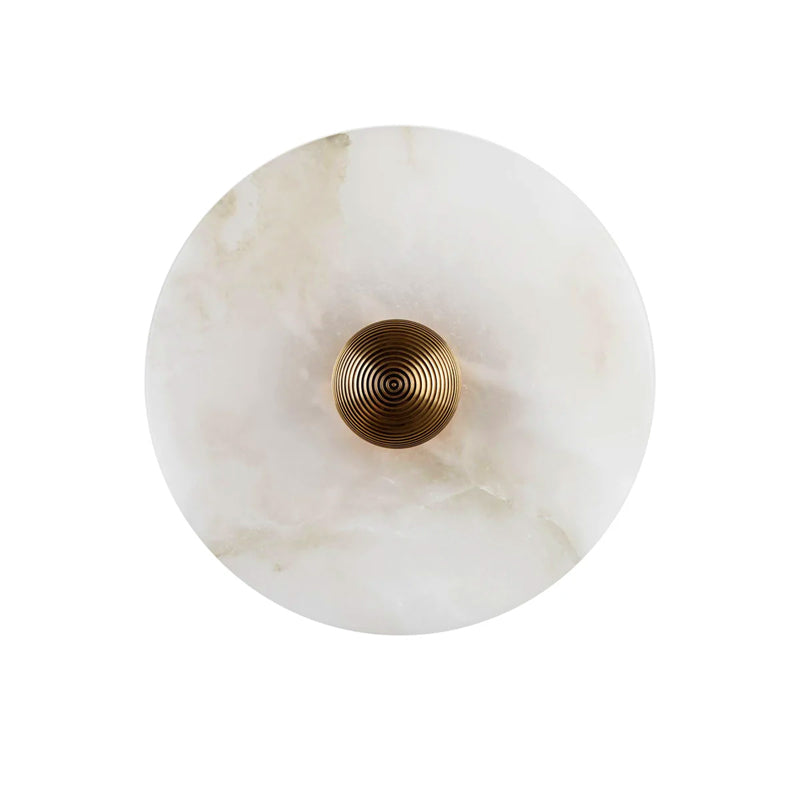Wall And Ceiling Light Aluminum Alabaster 11.8 in White Indoor LED Fixture Gold Bronze Contemporary Home Lighting | Thomler